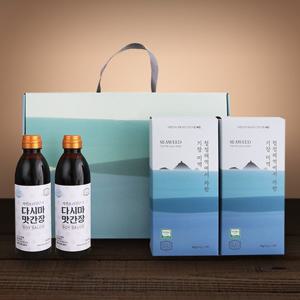 [홈앤쇼핑명절상품]종합 선물세트B(기장미역 60G*2EA+기장 다시마 맛간장 500ml*2EA)