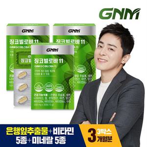 GNM 징코빌로바11 3박스 / 은행잎추출물 비타민B 아연 판토텐산