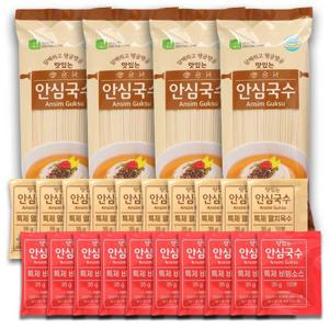 맛있는 안심국수 풍국면 500g 4봉 (비빔소스 10팩+멸치육수 10팩)