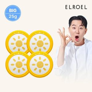 [빅] 엘로엘 파데프리 옐로우 팡팡 빅 선쿠션 25g 리필 x 4개_ELROEL