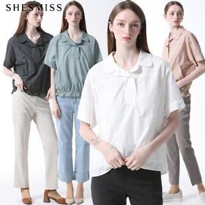 [쉬즈미스][쉬즈미스(SHESMISS)] 레이스 카라 아노락 블라우스 (택가격 178000원)