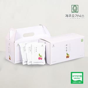 [제주푸드마씸] 제주오가닉스 유기농 레드비트즙 (60포, NFC 생착즙)