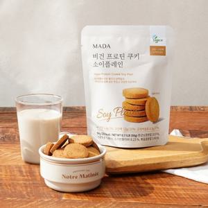 MADA 비건 프로틴 쿠키 소이플레인 고단백 고식이섬유 저당 (50g*5봉)