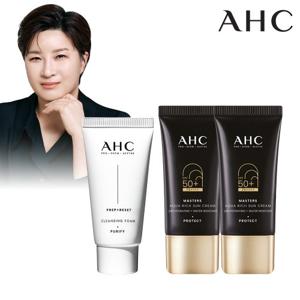 [AHC] 마스터즈 아쿠아리치 선크림 듀오세트+(GIFT)클렌징폼30ml