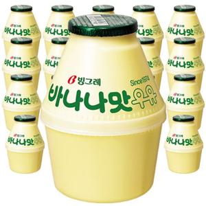 빙그레 바나나맛 우유 240ml 18개입 x 1박스 단지우유