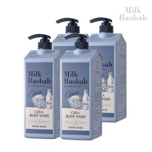 밀크바오밥 세라  바디워시 화이트머스크  1200ml 4개