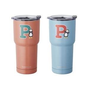 [본사] 락앤락 펭수 스윙 텀블러 470ml 2개구성 (블루/오렌지)