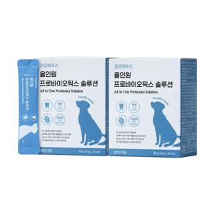 (유통기한 2024.11.07)모모하우스 구강 유산균 강아지 면역력 영양제 올인원 프로바이오틱스 솔루션 2박스