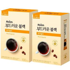 동서 맥심 부드러운 블랙 모카골드 100T x 2개+사은품 랜덤증정(id당1개)