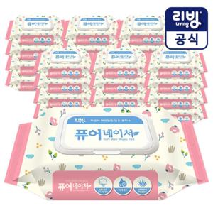 [삼정펄프] 리빙 퓨어네이처 물티슈 100매x24팩 (1box)