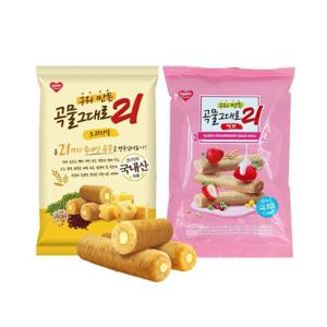 [곡물그대로 21] 크리스피롤 오리지널 2봉+딸기 2봉