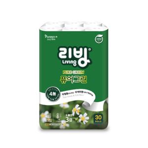 삼정펄프 리빙 퓨어그린 화장지 30롤 1팩