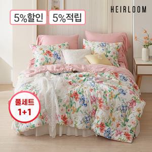 (퀸/1+1)24SS [에어룸] 삶은이불 고온워싱 침구풀세트(이불2+패드2+베개커버4)