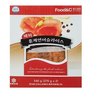 [코스트코] 훈제연어 페퍼슬라이스 270g×2_냉동