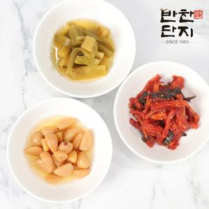 [반찬단지] 식감도둑 무말랭이1kg + 궁채장아찌1kg + 알마늘장아찌1kg