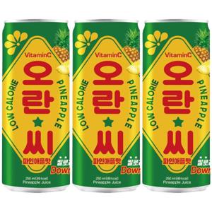 [동아오츠카] 오란씨 파인애플맛 250ml x 30캔 과즙 탄산 음료