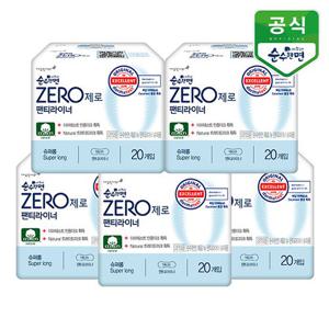 순수한면 생리대 제로 롱팬티라이너 20P x 5팩