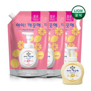 아이깨끗해 레몬 리필 1.8L x 3개 + 순 490ml 공용기 x 1개