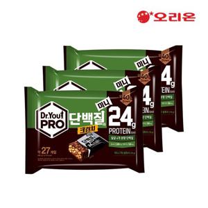 오리온 닥터유 프로 단백질바 크런치 미니(약27개입, 총280g) x 3개