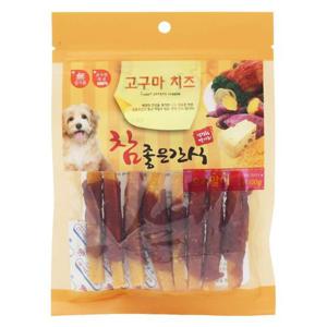 애완용품 침좋은간식 10개묶음 고구마치즈 오리말이 100g