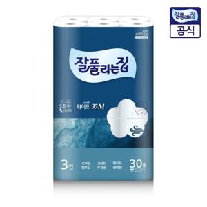 잘풀리는집 3겹 와이드 35M 30롤 1팩