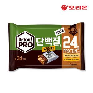 오리온 닥터유 프로 단백질바 크런치 한입쏙 ( 약34개입, 총420g) x 1개