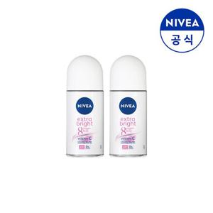 니베아 데오드란트 롤온 엑스트라 브라이트 50ml X 2개