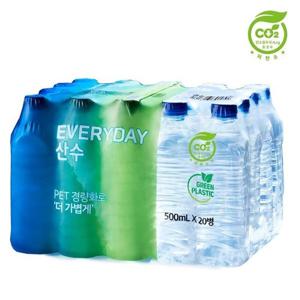 갤러리아_[무료배송] 에브리데이 산수 500mL x 80병 생수