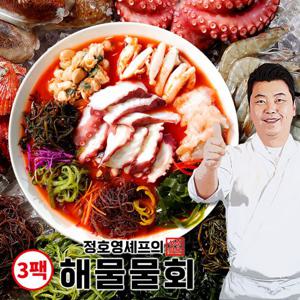 정호영셰프 해물물회 160g x 3팩 + 물회소스 340g x 3팩