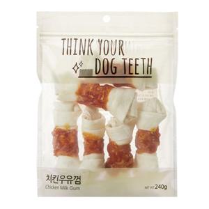 THINKYOURDOGTEETH 치킨우유개껌 6P 애견간식