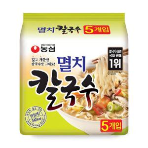 농심 멸치칼국수 98G*5입