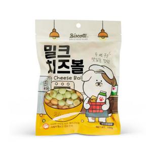 비스코티 밀크치즈볼비스켓 160G 애견간식