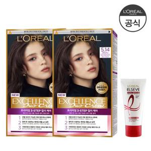 엑셀랑스 듀오 크림 염모제 2개 (증)토탈헤어팩 50ml