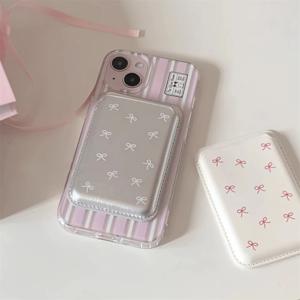 TEMU iPhone 14 Pro Max, 13, 12, 11 및 Samsung S23 Ultra, S22용 자성 PU 가죽 슬롯 카드 홀더 - 카드 1~2장 수납 가능