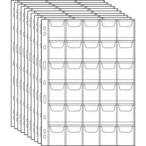 TEMU 10x 30-포켓 동전 홀더 시트 - 동전 바인더, 메달, 우표, 토큰, 배지, 통화, SD 카드 등을 위한 투명 보관 앨범 폴더! 크리스마스, 할로윈 선물|포카바인더