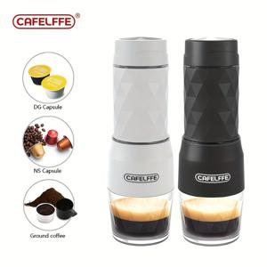 TEMU Cafeffe 3 In 1 휴대용 커피 메이커 네스프레소 캡슐, Dolce Gusto 캡슐 및 그라운드 커피용 수동 캡슐 에스프레소 머신, 가정 또는 여행용으로 작고 편리함|커피