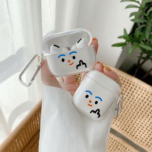 TEMU 애니메이터 AirPods1/2, AirPods3, AirPods Pro, AirPods Pro(2세대), 생일 선물, 여자친구, 남자친구, 친구 또는 자신을 위한 그래픽 패턴 헤드폰 투명 케이스, 투명 낙하 방지 실리콘