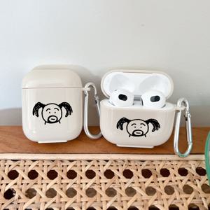 TEMU AirPods1/2/3, Airpods Pro 1/2, 생일 선물, 여자 친구, 남자 친구, 친구 또는 자신을 위한 짧은 스트로크 그래픽 이어폰 케이스