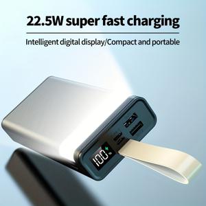 TEMU 22.5W 고속 충전 기능이 있는 30000/50000mAh 휴대용 파워 뱅크 - LED 디스플레이, 캠핑 라이트, USB & Type-C - 아이폰 및 안드로이드 기기용 이상적인 대용량 비상 백업 전원|보조배터리|보조배터리20000