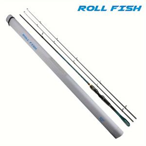 TEMU ROLLFISH 빠른 액션 카본 파이버 낚시대 - M/MH 파워, 스피닝 & 캐스팅, 담수/해수 배스 로드 휴대용 하드 쉘 케이스, 안티-롤 디자인, 5.91/6.89/7.87/8.86ft