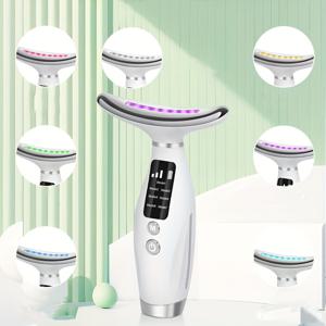 TEMU 7-LED 얼굴 및 목 마사지기, USB 충전식, 휴대용 및 부드러운 휴식을 위한 선물, 여성을 위한 선물