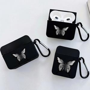 TEMU Apple AirPods1/2,AirPods3,Airpods Pro AirPods Pro(2세대)용 버터플라이 그래픽 헤드폰 케이스