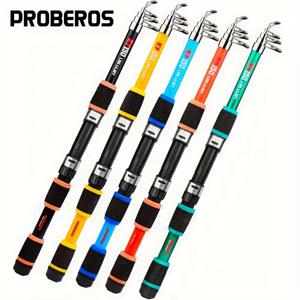 TEMU PROBEROS 1pc 1.5m/1.8m 소형 경량 텔레스코픽 낚싯대, 4.9ft/5.9ft 멀티 컬러 휴대용 낚시대, 야외 낚시 액세서리