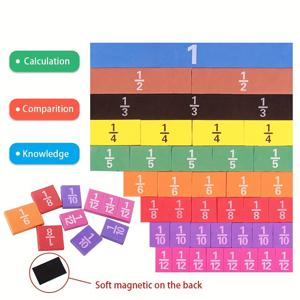 TEMU 자석 무지개 분수 큐브 세트 - 어린이를 위한 조기 학습 및 교육적 수학 놀이를 위한 9개의 수학 블록!