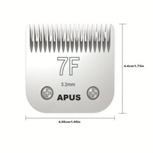 TEMU 전문가급 APUS 고품질 탄소강 3.2mm 애견 미용 클리퍼 7F A5 블레이드 대부분의 Andis/Oster/WAHL/Laube A5 클리퍼와 호환 가능