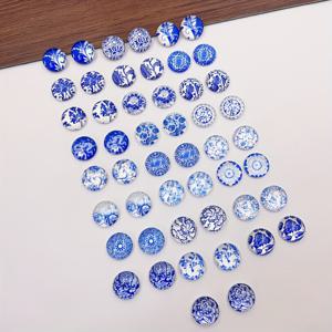 TEMU 50pcs 25Pairs 12mm 믹스 스타일 도자기 유리 카보 숑 Diy 특수 보석 장식 액세서리 만들기