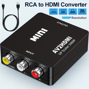 TEMU RCA ,AV To Converter1080P 미니 RCA 복합 비디오 오디오 변환기 어댑터, TV/PC/ PS3/ STB/Xbox VHS/VCR/Blue-Ray DVD 플레이어용 PAL/NTSC 지원|CD플레이어