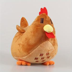 TEMU 7.87in 치킨 플러시 장난감 부드러운 베개 스타 듀 밸리 게임 어린이를위한 인형 Plushie 선물 장난감 박제