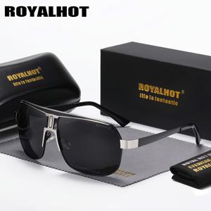 TEMU RoyalHot 남자 여자 편광 된 합금 사각형 대형 프레임 선글라스 운전 태양 안경 음영 Oculos Masculino 남성 60041, 선물에 이상적인 선택|선글라스|썬그라스