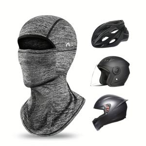 TEMU 1pc 방풍 사이클링 Balaclava 모자 오토바이 헬멧 라이너 아이스 실크 냉각 선 스크린 넥 커버 남성과 여성을위한 풀 페이스 마스크